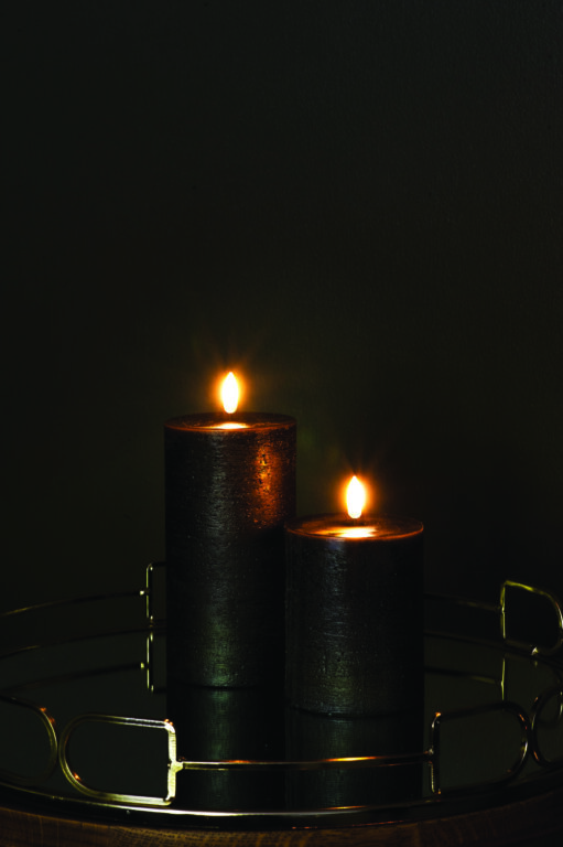 UYUNI led kynttilä 7,8×15,2 , musta